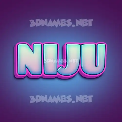 niju in Phat Purple style - 3D name wallpaper niju in Phat Purple style - 3D name wallpaper