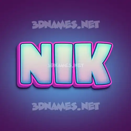 nik in Phat Purple style - 3D name wallpaper nik in Phat Purple style - 3D name wallpaper