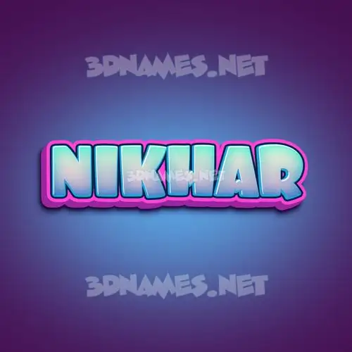 nikhar in Phat Purple style - 3D name wallpaper