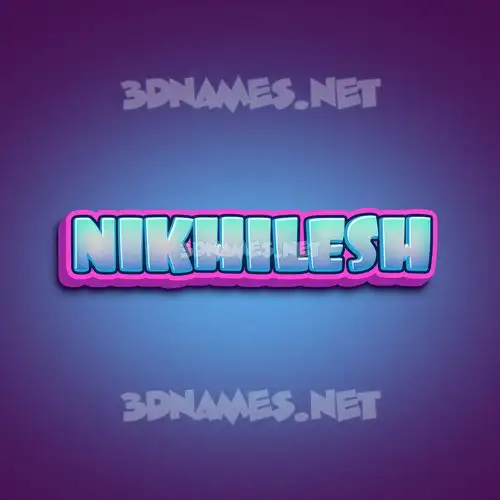 nikhilesh in Phat Purple style - 3D name wallpaper