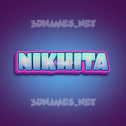 nikhita in Phat Purple style - 3D name wallpaper