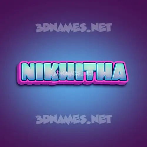 nikhitha in Phat Purple style - 3D name wallpaper