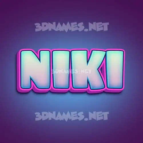 niki in Phat Purple style - 3D name wallpaper niki in Phat Purple style - 3D name wallpaper