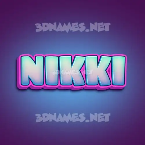 nikki in Phat Purple style - 3D name wallpaper nikki in Phat Purple style - 3D name wallpaper