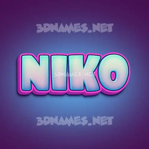 niko in Phat Purple style - 3D name wallpaper niko in Phat Purple style - 3D name wallpaper