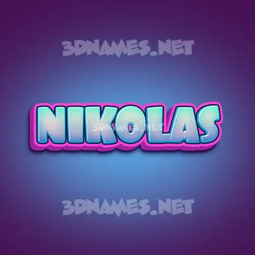 nikolas in Phat Purple style - 3D name wallpaper
