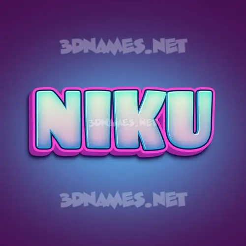 niku in Phat Purple style - 3D name wallpaper niku in Phat Purple style - 3D name wallpaper