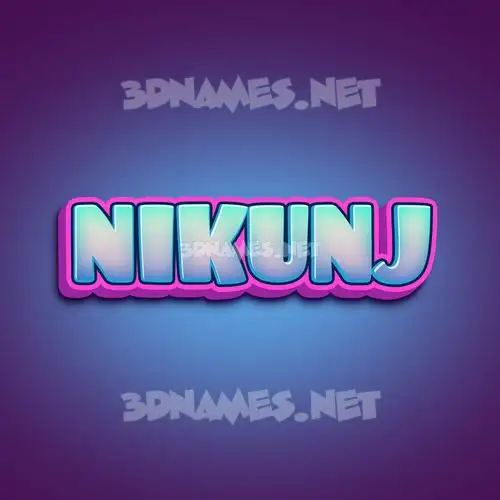 nikunj in Phat Purple style - 3D name wallpaper