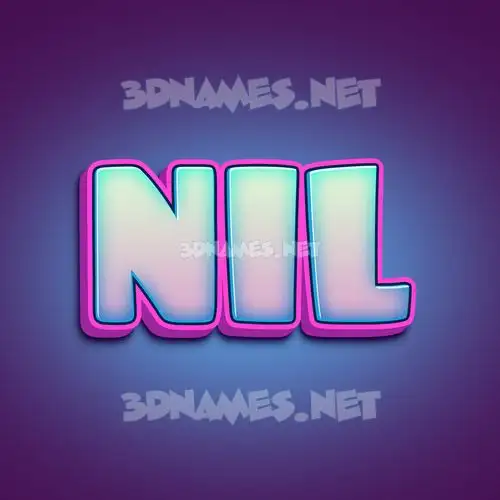 nil in Phat Purple style - 3D name wallpaper nil in Phat Purple style - 3D name wallpaper