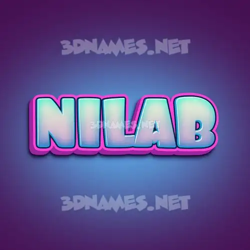 nilab in Phat Purple style - 3D name wallpaper