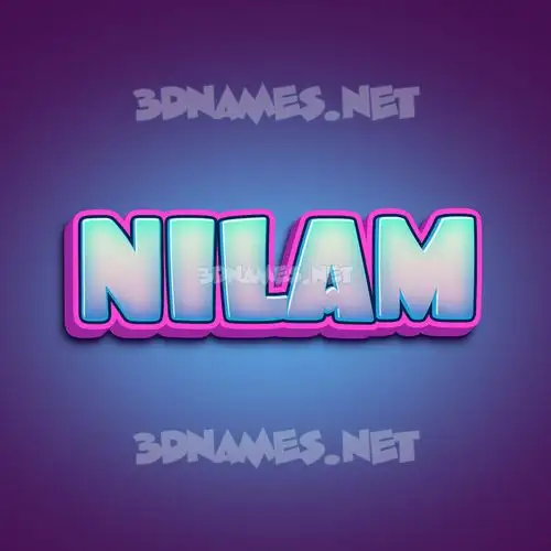nilam in Phat Purple style - 3D name wallpaper
