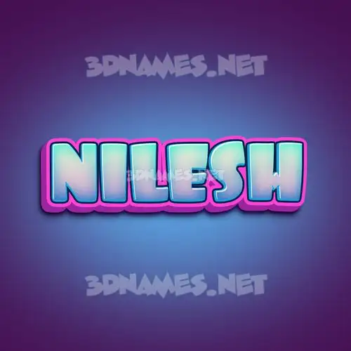 nilesh in Phat Purple style - 3D name wallpaper
