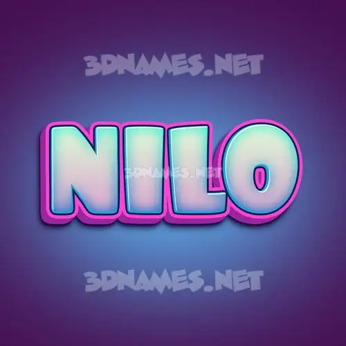 nilo in Phat Purple style - 3D name wallpaper