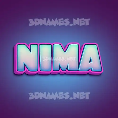 nima in Phat Purple style - 3D name wallpaper nima in Phat Purple style - 3D name wallpaper