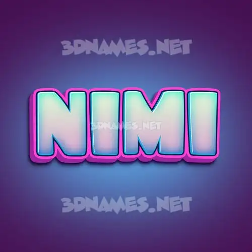 nimi in Phat Purple style - 3D name wallpaper