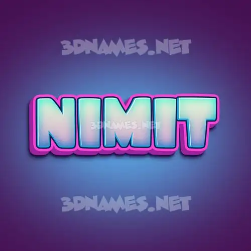 nimit in Phat Purple style - 3D name wallpaper