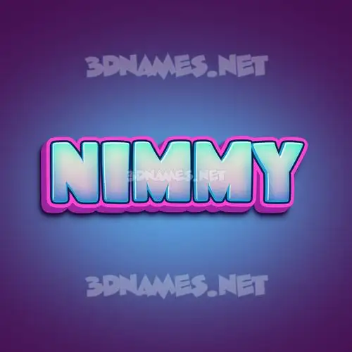 nimmy in Phat Purple style - 3D name wallpaper