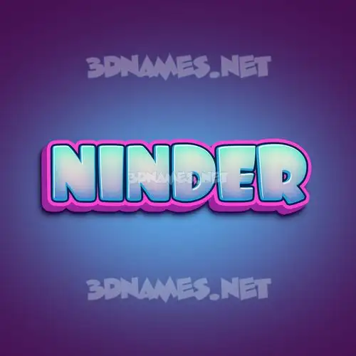 ninder in Phat Purple style - 3D name wallpaper ninder in Phat Purple style - 3D name wallpaper