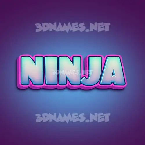 ninja in Phat Purple style - 3D name wallpaper