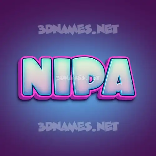nipa in Phat Purple style - 3D name wallpaper