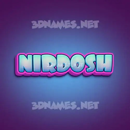 nirdosh in Phat Purple style - 3D name wallpaper