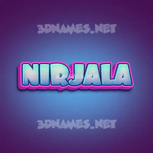 nirjala in Phat Purple style - 3D name wallpaper