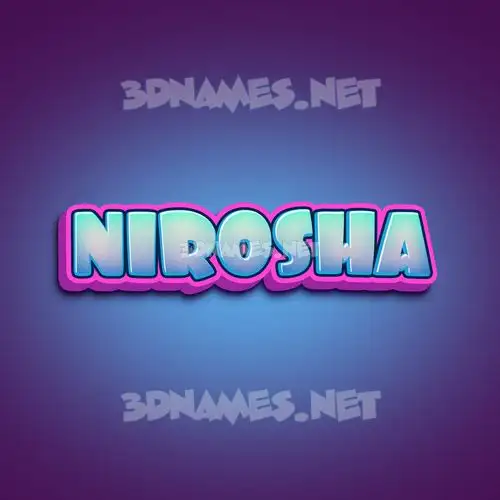 nirosha in Phat Purple style - 3D name wallpaper
