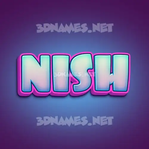 nish in Phat Purple style - 3D name wallpaper nish in Phat Purple style - 3D name wallpaper