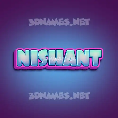 nishant in Phat Purple style - 3D name wallpaper