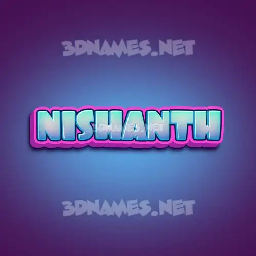 nishanth in Phat Purple style - 3D name wallpaper
