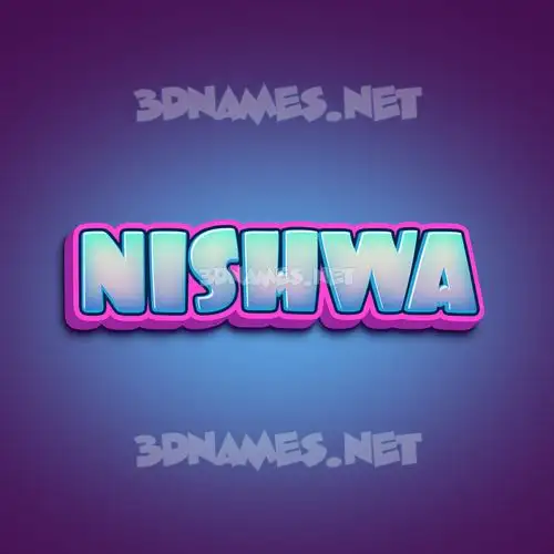 nishwa in Phat Purple style - 3D name wallpaper