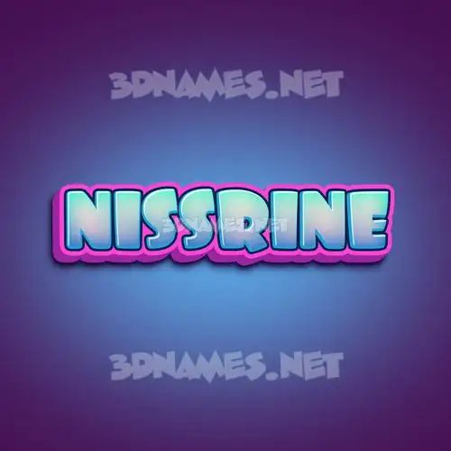 nissrine in Phat Purple style - 3D name wallpaper nissrine in Phat Purple style - 3D name wallpaper