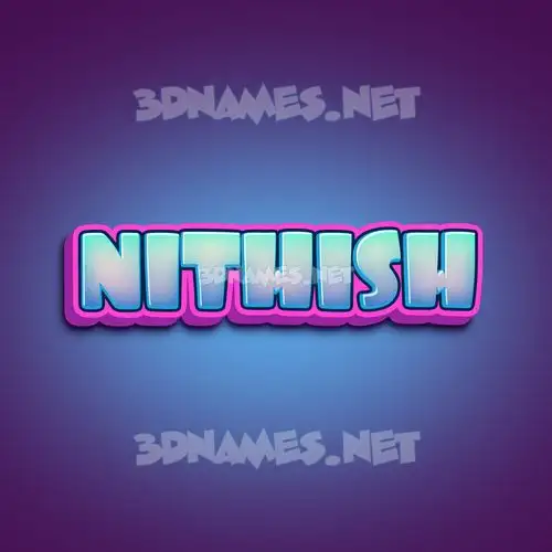 nithish in Phat Purple style - 3D name wallpaper