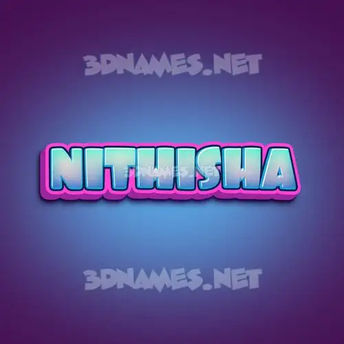 nithisha in Phat Purple style - 3D name wallpaper