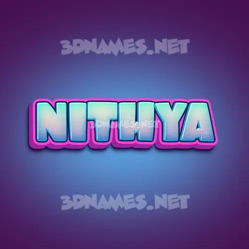 nithya in Phat Purple style - 3D name wallpaper