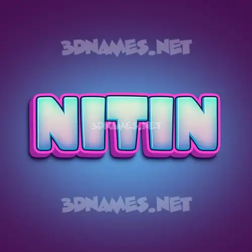 nitin in Phat Purple style - 3D name wallpaper