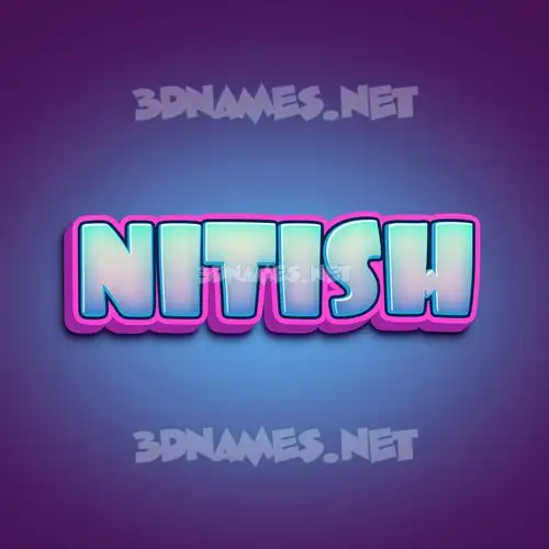 nitish in Phat Purple style - 3D name wallpaper