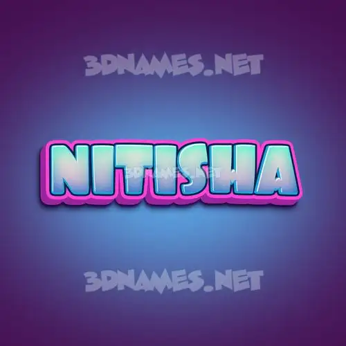 nitisha in Phat Purple style - 3D name wallpaper