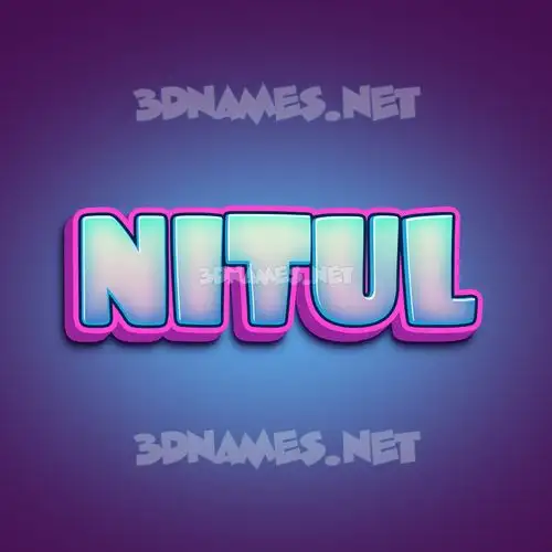 nitul in Phat Purple style - 3D name wallpaper