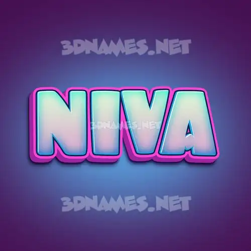 niva in Phat Purple style - 3D name wallpaper