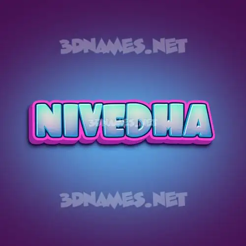 nivedha in Phat Purple style - 3D name wallpaper