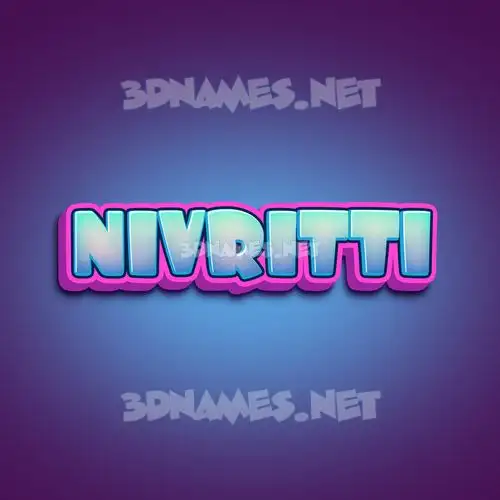 nivritti in Phat Purple style - 3D name wallpaper