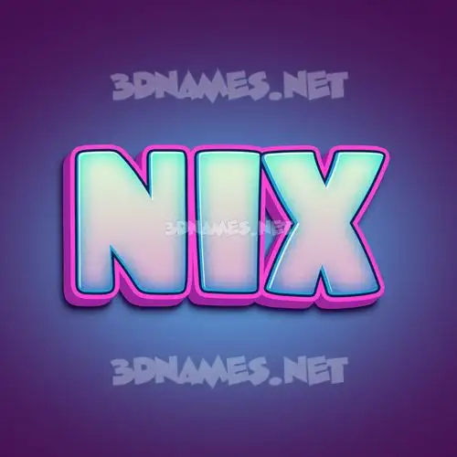 nix in Phat Purple style - 3D name wallpaper nix in Phat Purple style - 3D name wallpaper