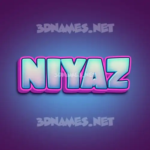 niyaz in Phat Purple style - 3D name wallpaper