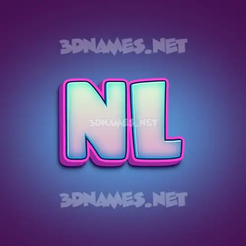 nl in Phat Purple style - 3D name wallpaper nl in Phat Purple style - 3D name wallpaper