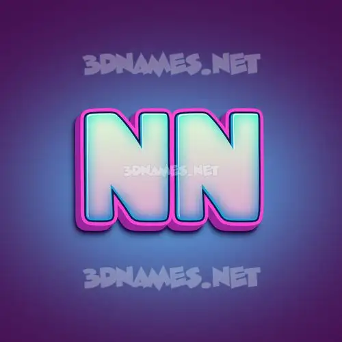 nn in Phat Purple style - 3D name wallpaper