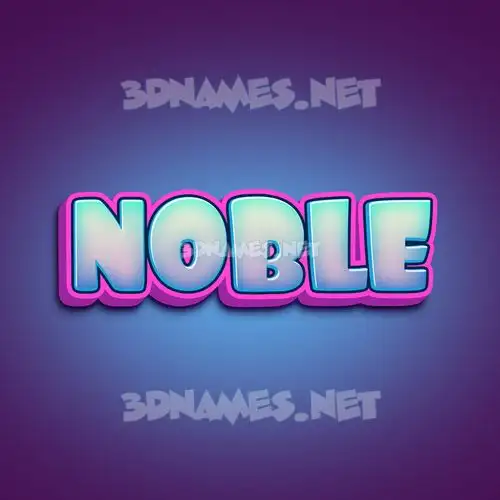 noble in Phat Purple style - 3D name wallpaper noble in Phat Purple style - 3D name wallpaper