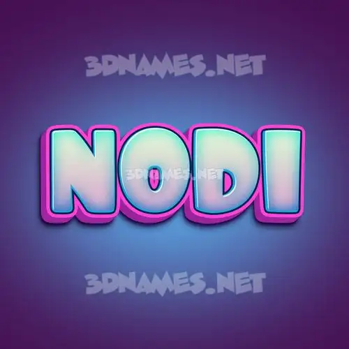 nodi in Phat Purple style - 3D name wallpaper nodi in Phat Purple style - 3D name wallpaper