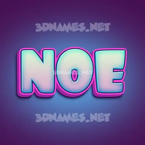 noe in Phat Purple style - 3D name wallpaper