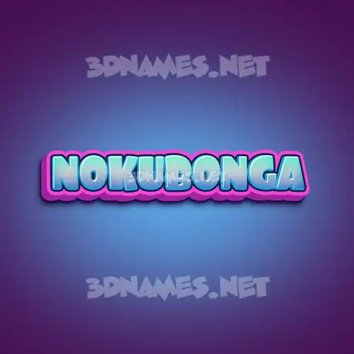 nokubonga in Phat Purple style - 3D name wallpaper